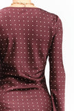 Georgie Burgundy Dot Dress