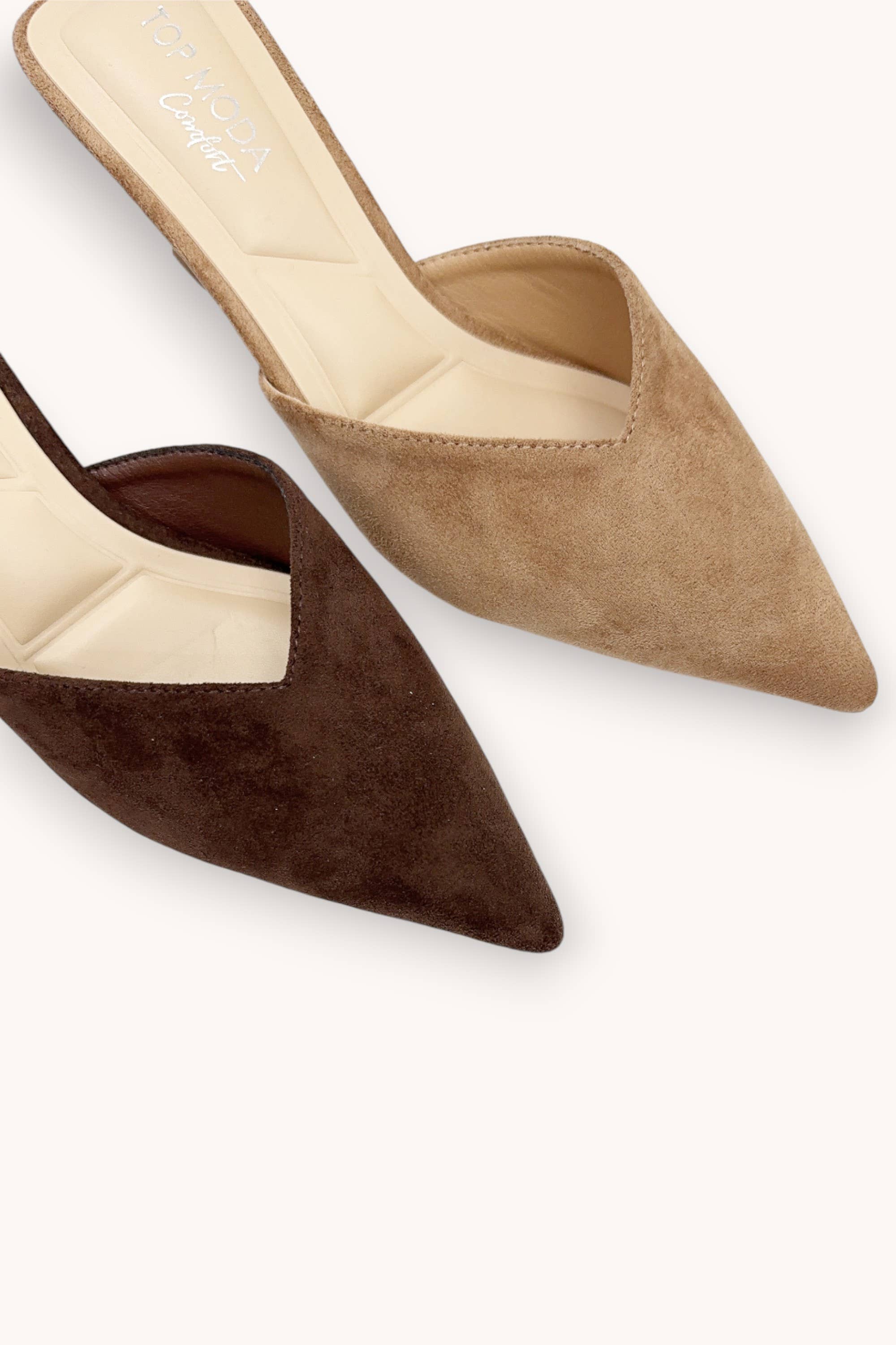 Classic Suede Mule | Camel