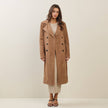Vegan Suede Trench Coat