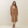 Vegan Suede Trench Coat
