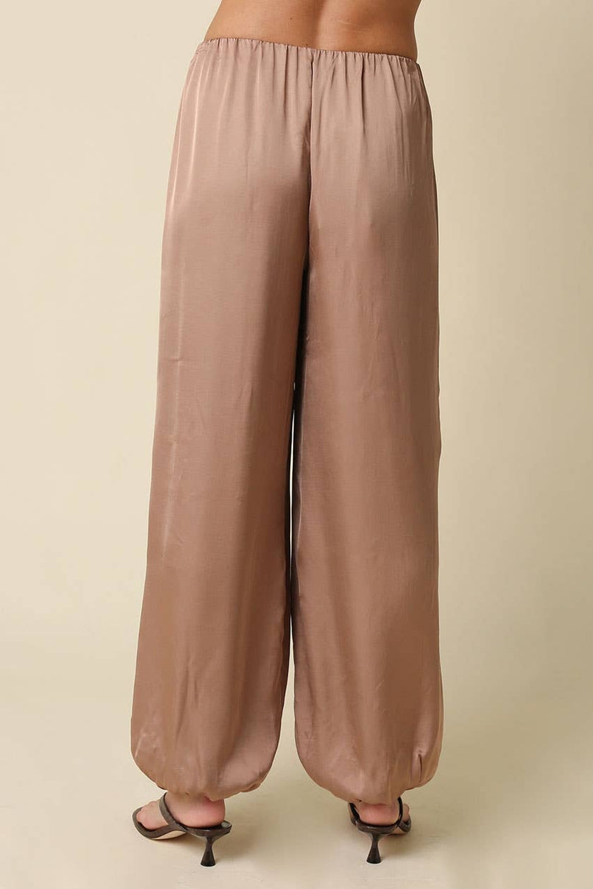 Jodi Elastic Hem Satin Pants