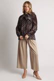 Paisley Scarf Neck Blouse