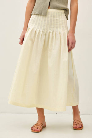 The Palazzo Pleat Midi Skirt