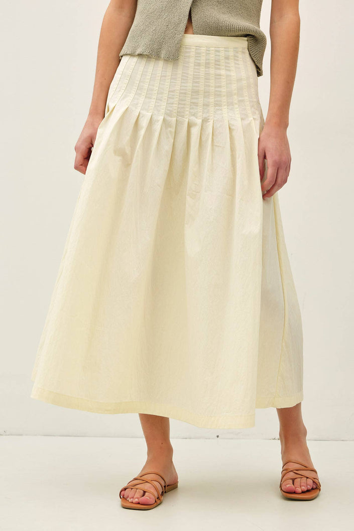 The Palazzo Pleat Midi Skirt