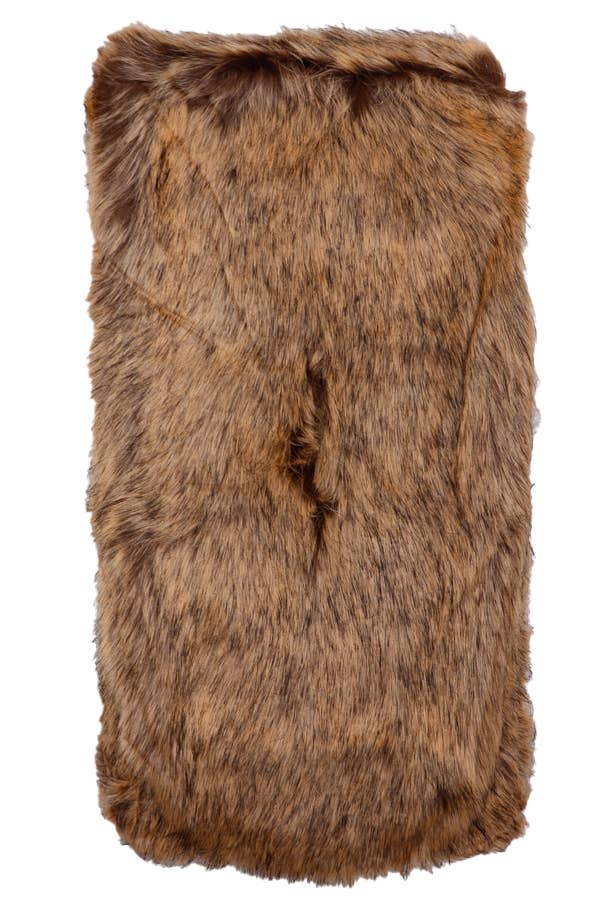 Luxury Faux Fur Satin-Lined Stole