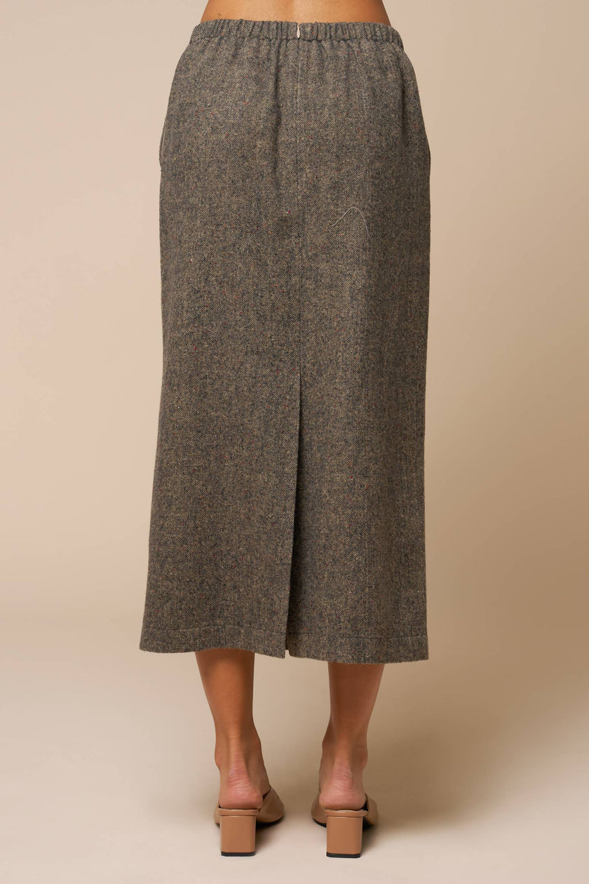 Champagne Petals Midi Skirt