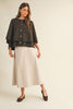 Button Closure Cape Cardigan | Espresso
