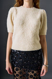 Boucle Puff Sleeve Knit Top