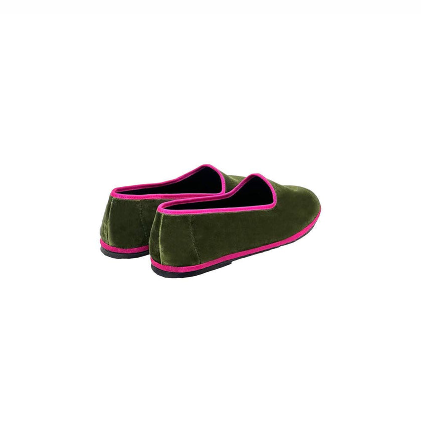 Venetian Slippers- Pink and Olive