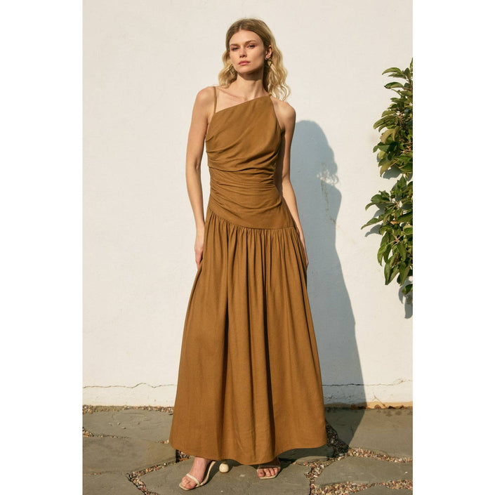 Ruched Palm Dress