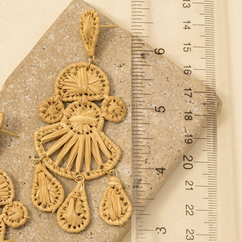 Raffia Wrap ChandelierEarrings