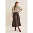 Cioccolato Faux Leather Skirt