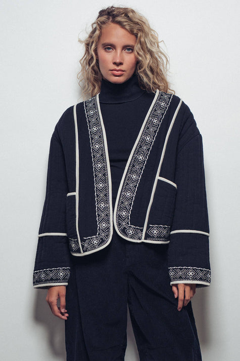 Willow Embroidered Quilted Jacket