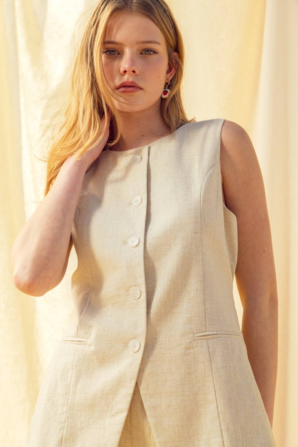 The White Sands Linen Top