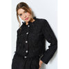 Lace Fringe Trim Pearl Button Cropped Jacket
