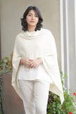 Cashmere Poncho Ivory