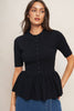 Black Knit Peplum