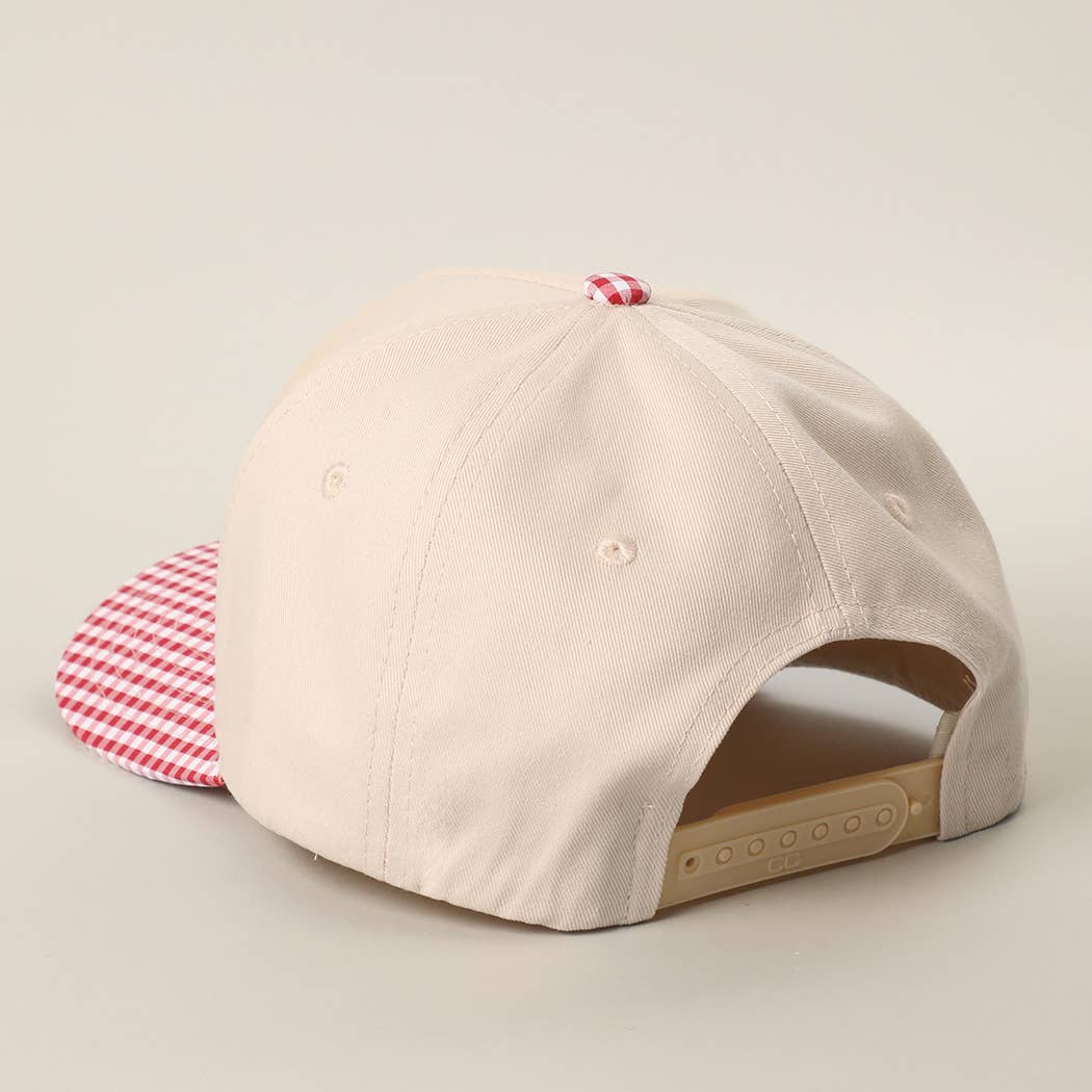 Gingham Trucker Hat