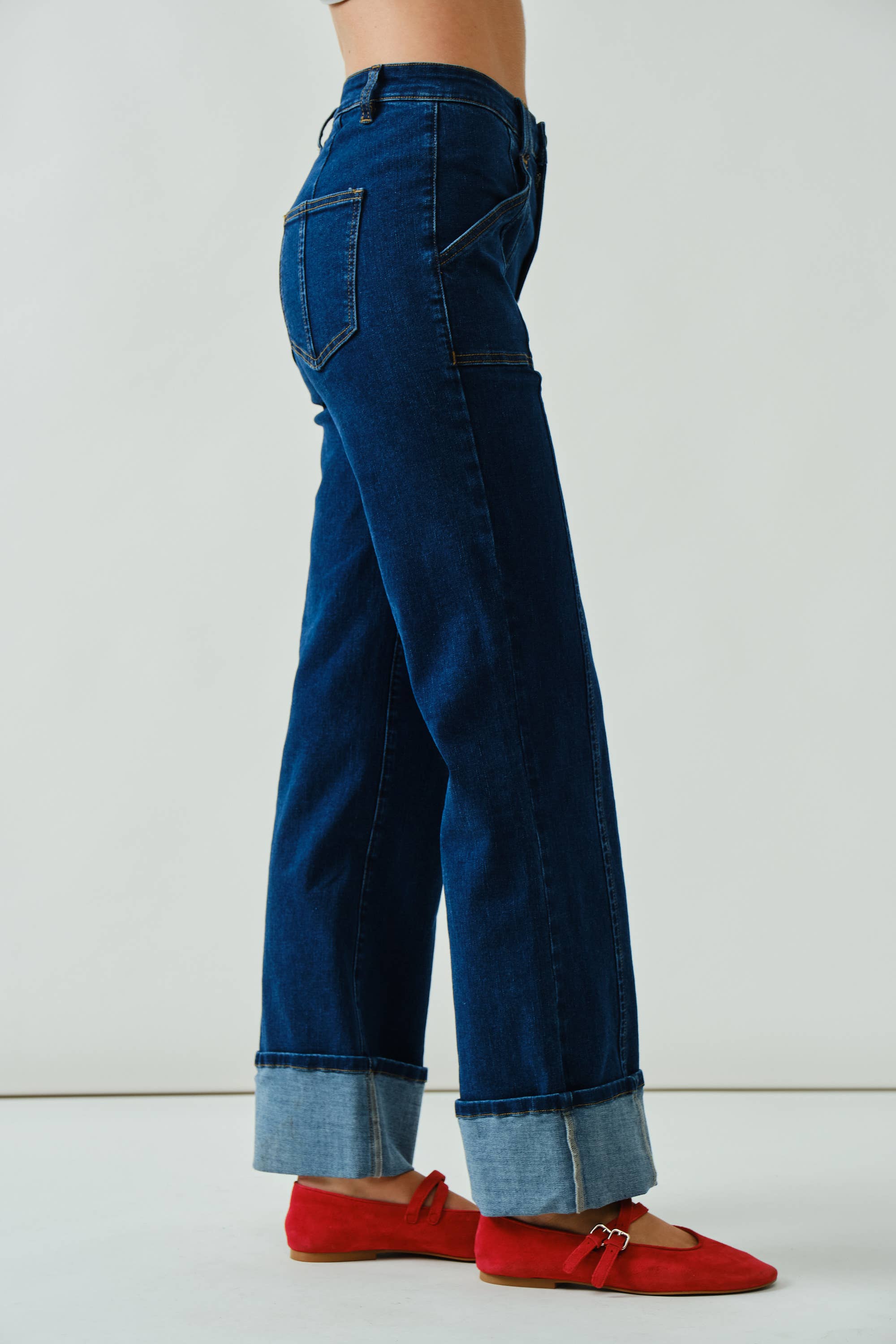 Signature Cuff Straight Denim