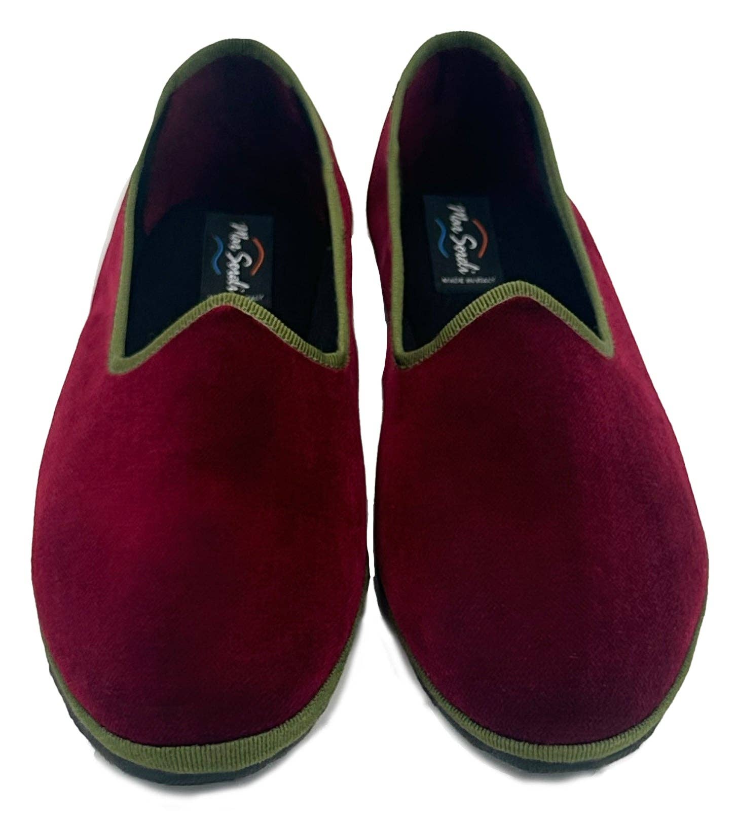 Venetian Slippers- Bordeaux and Chartreuse