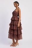 The Mocha Dot Tiered Maxi