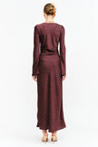Georgie Burgundy Dot Dress