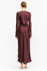 Georgie Burgundy Dot Dress