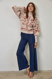 Balloon Sleeve Mock Neck Sweater | Mauve
