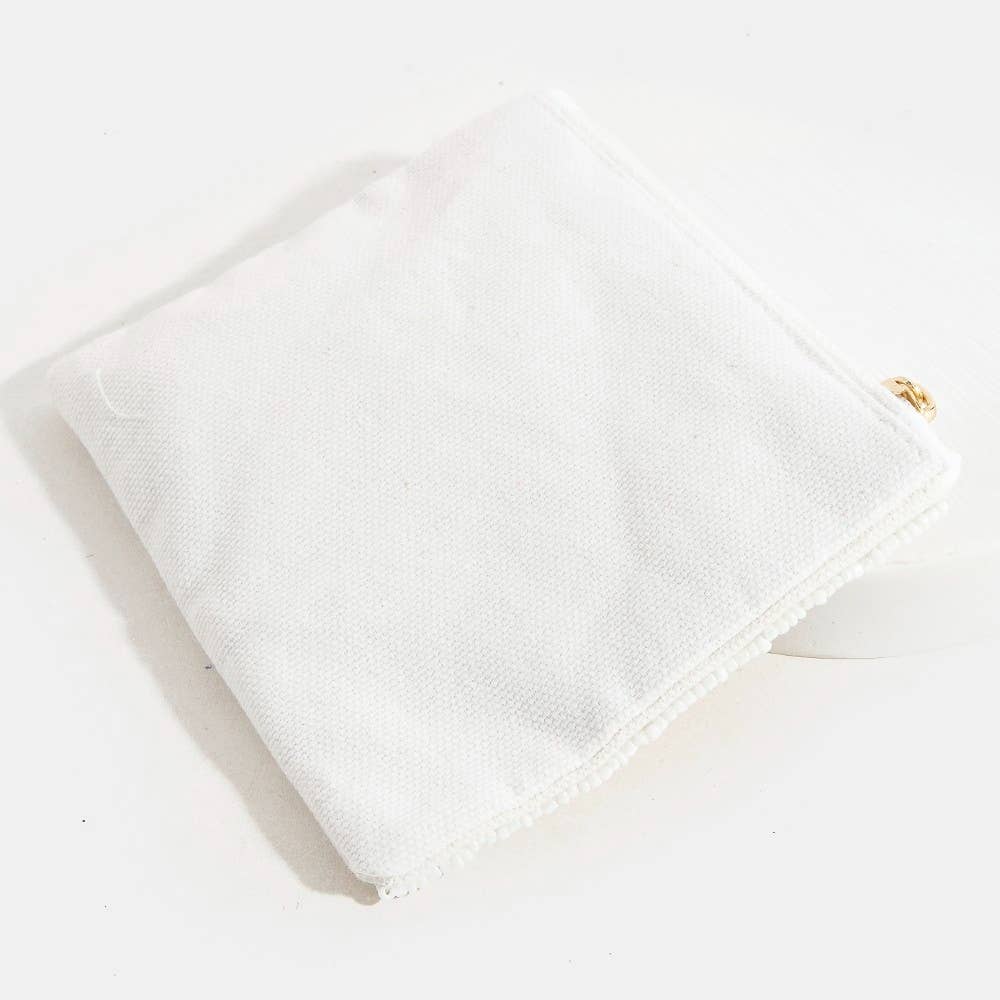 Spritz Please Stripped Seed Beaded Coin Purse