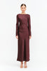 Georgie Burgundy Dot Dress