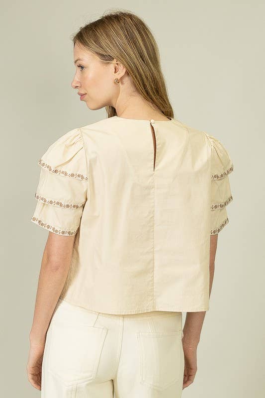 Ruffle Sleeve Top