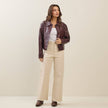 Vegan Leather Jacket | Bordeaux