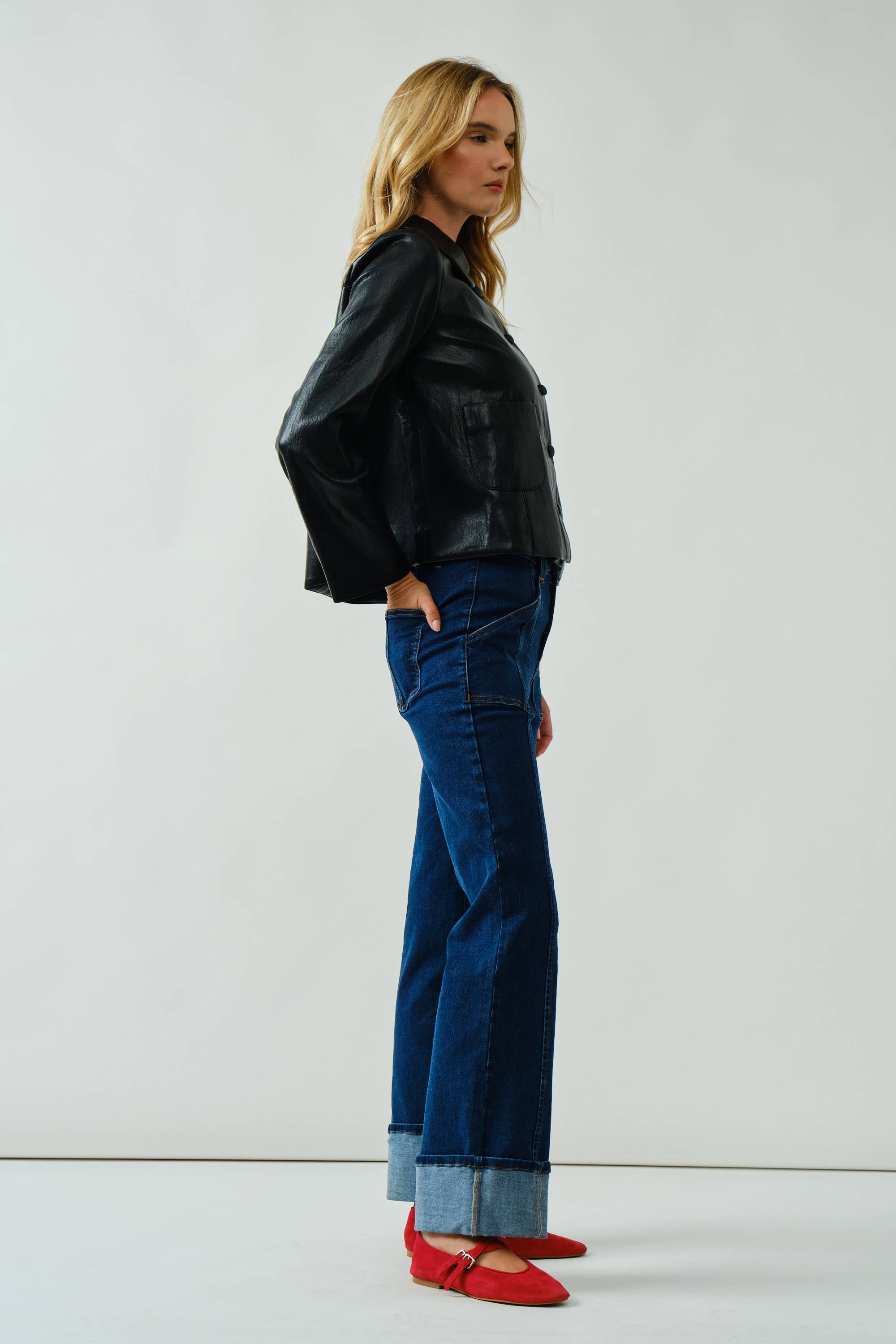 Signature Cuff Straight Denim
