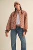 Floral Quilted Jacket Ribbon Sleeve