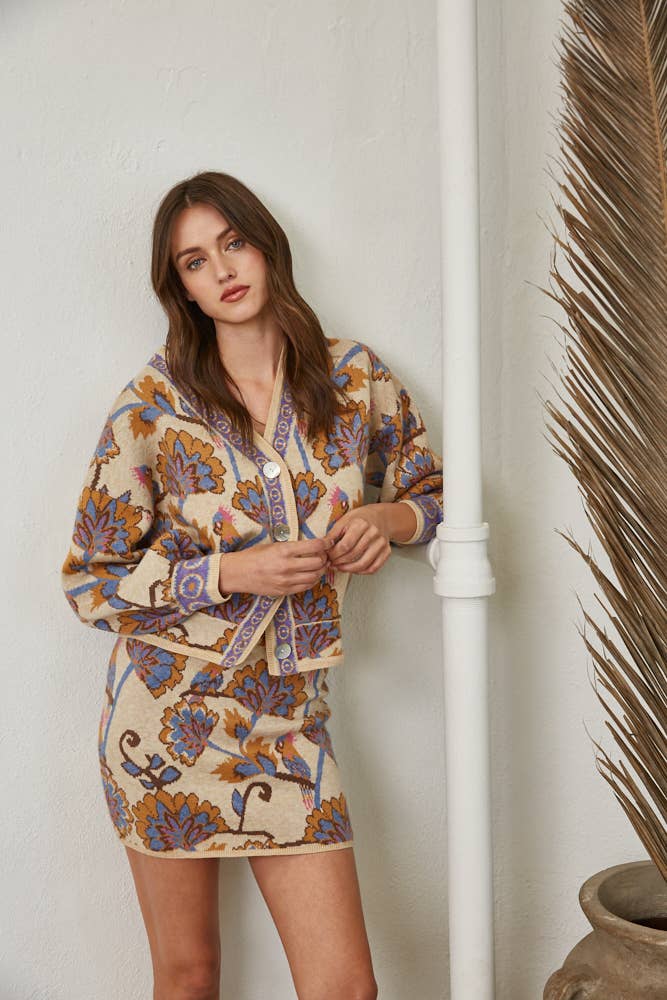 Patterned Jacquard Knit Set