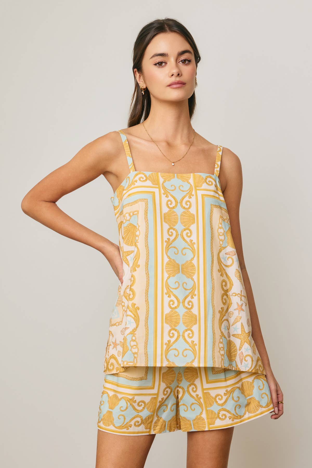 Ocean Heirloom A Line Cami Top