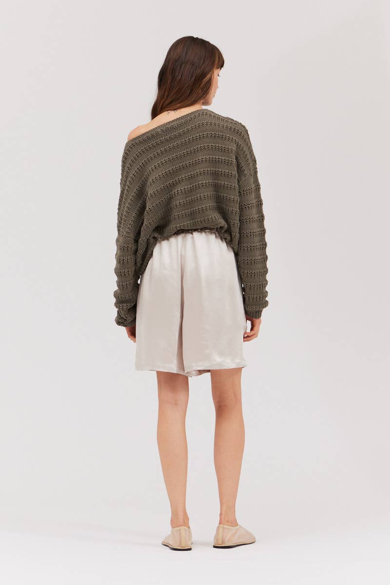 Satin Shorts |  Espresso