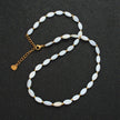 White Jade Beaded Chain Necklace