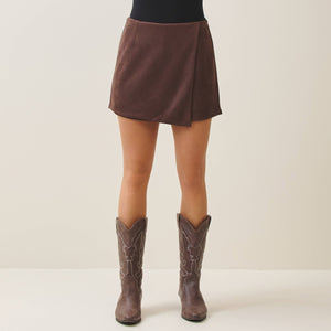 Vegan Suede Skort