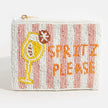 Spritz Please Stripped Seed Beaded Coin Purse