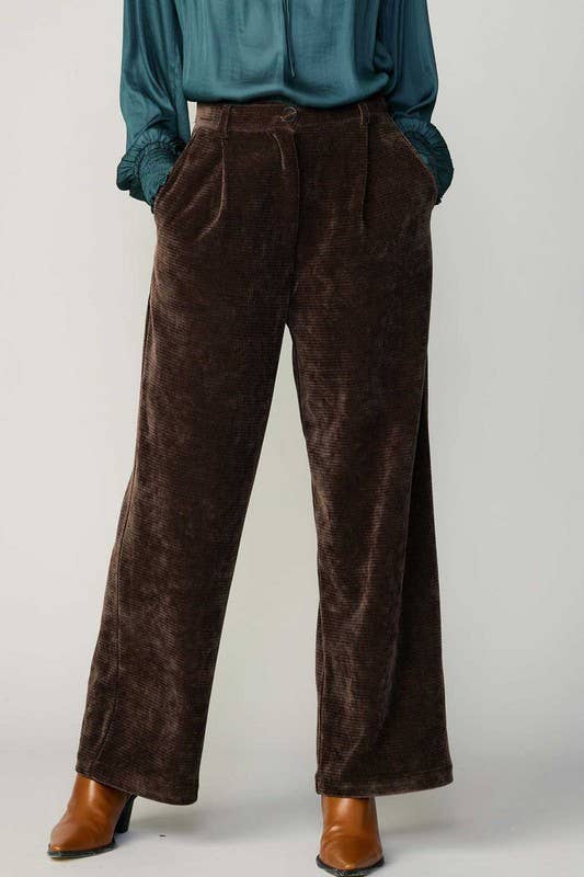 Corduroy High Waist Pants