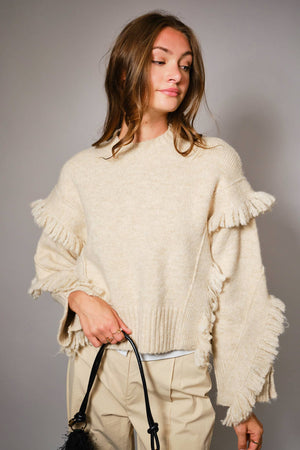 Fringe Detail Pullover Sweater