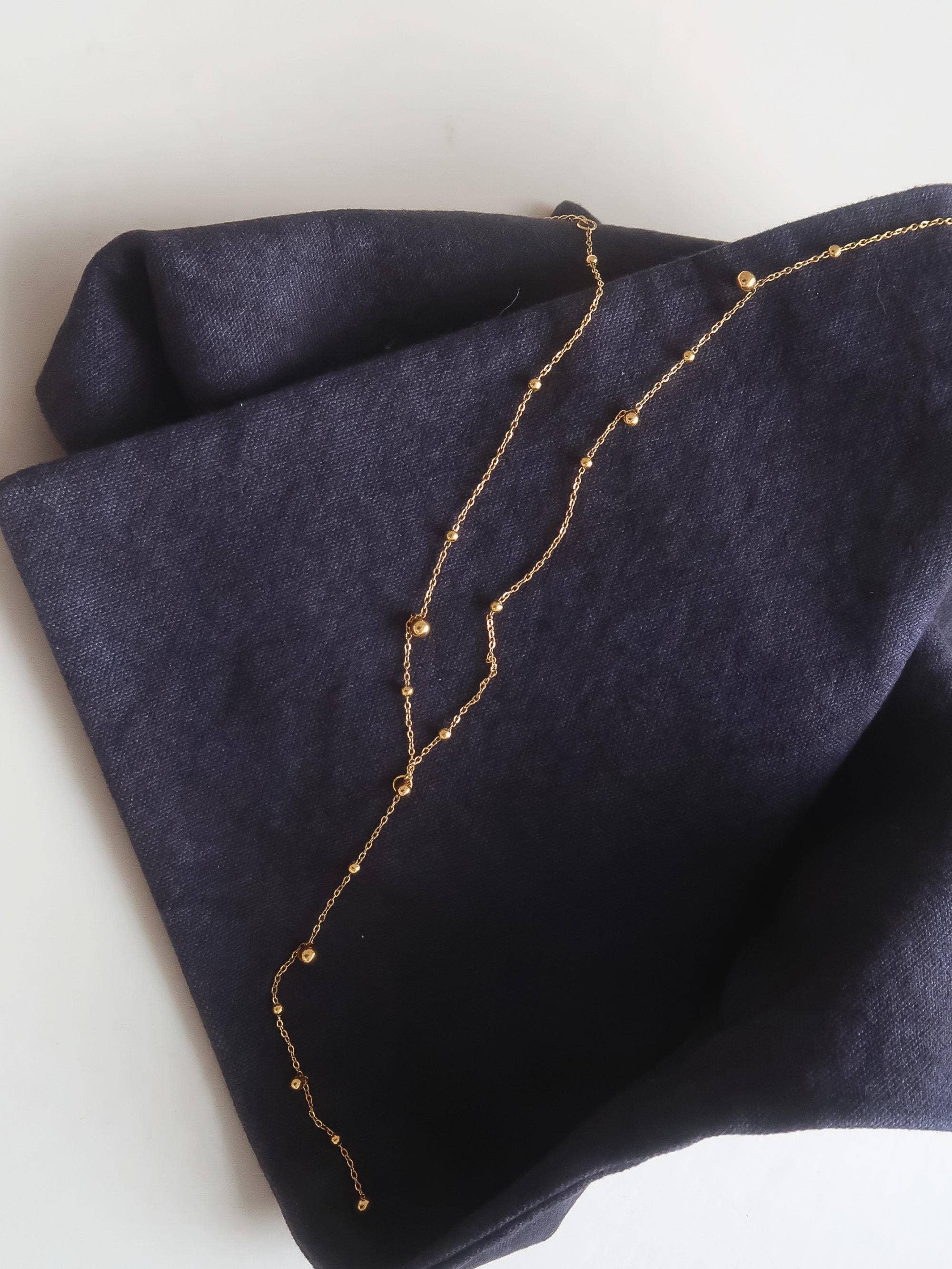 Brisse Beaded Lariat Necklace