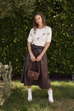 Cioccolato Faux Leather Skirt