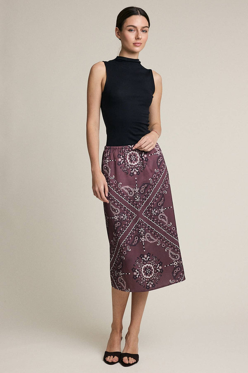 Paisley Midi Skirt
