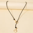 Horse Bit Pendant Leather Cord Necklace