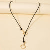 Horse Bit Pendant Leather Cord Necklace