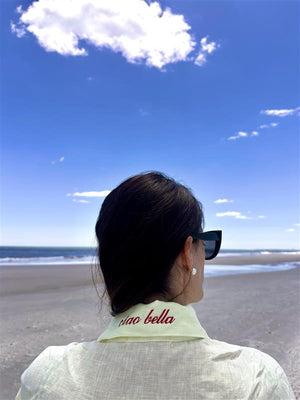 Ciao Bella Embroidered Linen Shirt