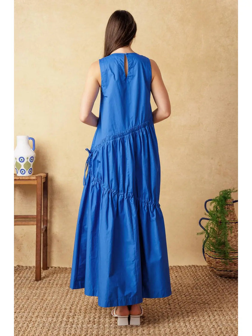 Solid Woven Midi | Blue