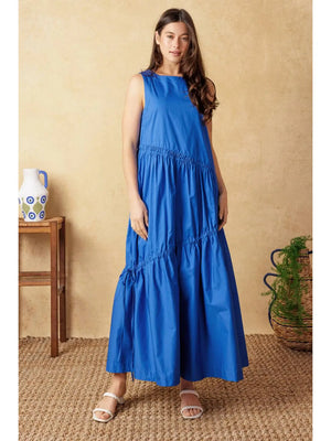 Solid Woven Midi | Blue